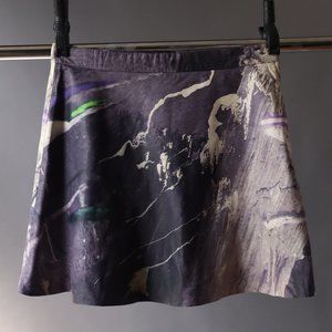 & Other Stories Leather Mini Skirt Abstract